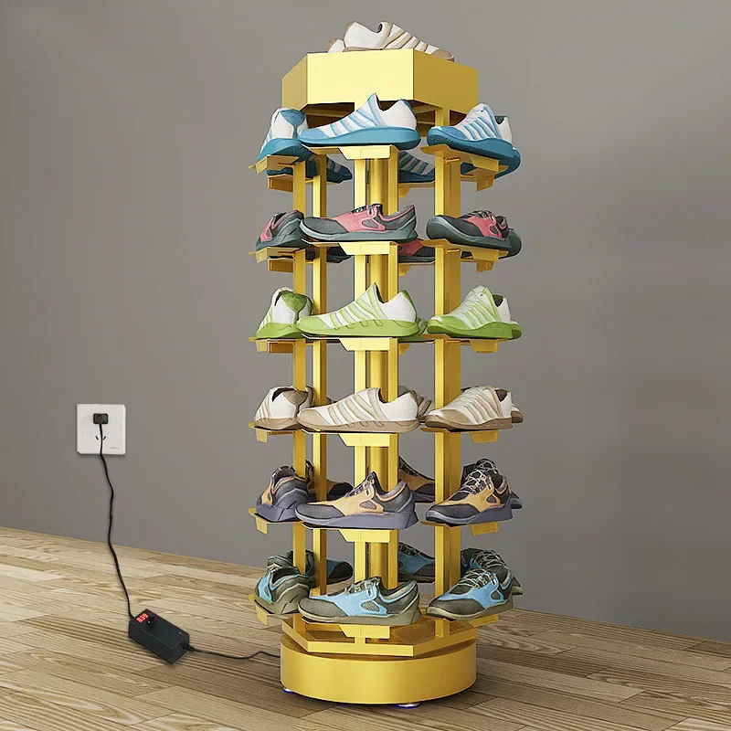 Electric intelligent 360-degree rotating electric shoe rack, hardware system, multi-layer storage 4