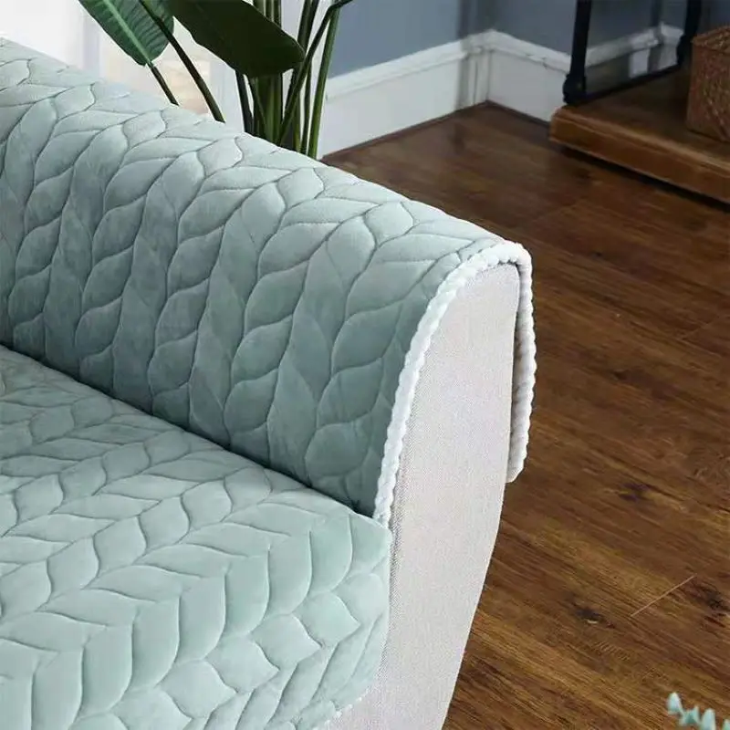 Thicken Plush Quilted Sofa Towel Universal Sectional Sofa Cover Anti-slip Couch Covers for Sofa Warm Soft Bay Window Mat