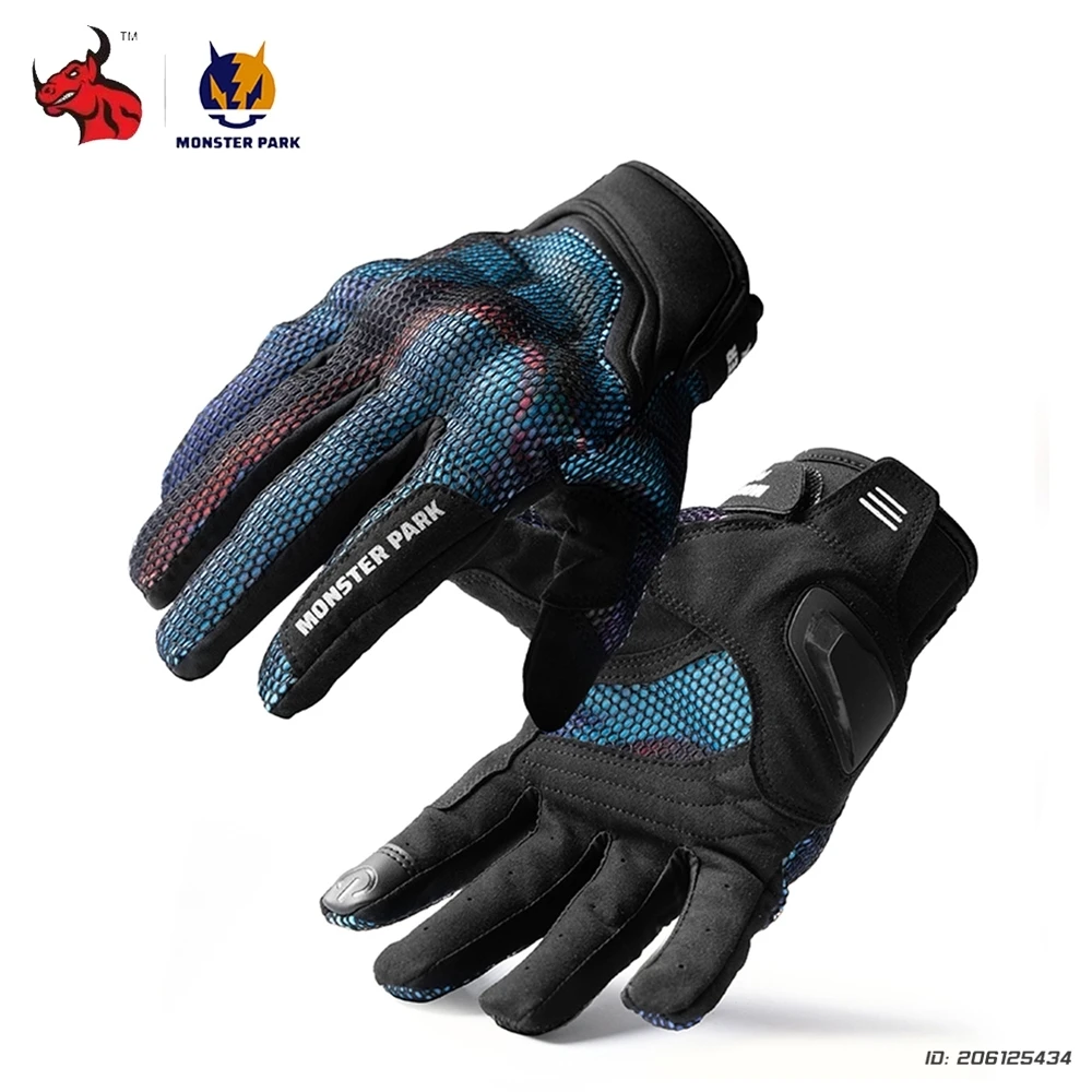 

Дышащие мотоциклетные перчатки с полным пальцем, летние сетчатые мотоциклетные перчатки с защитой от падения, мотоциклетные перчатки с сенсорным экраном, скутеры Guantes