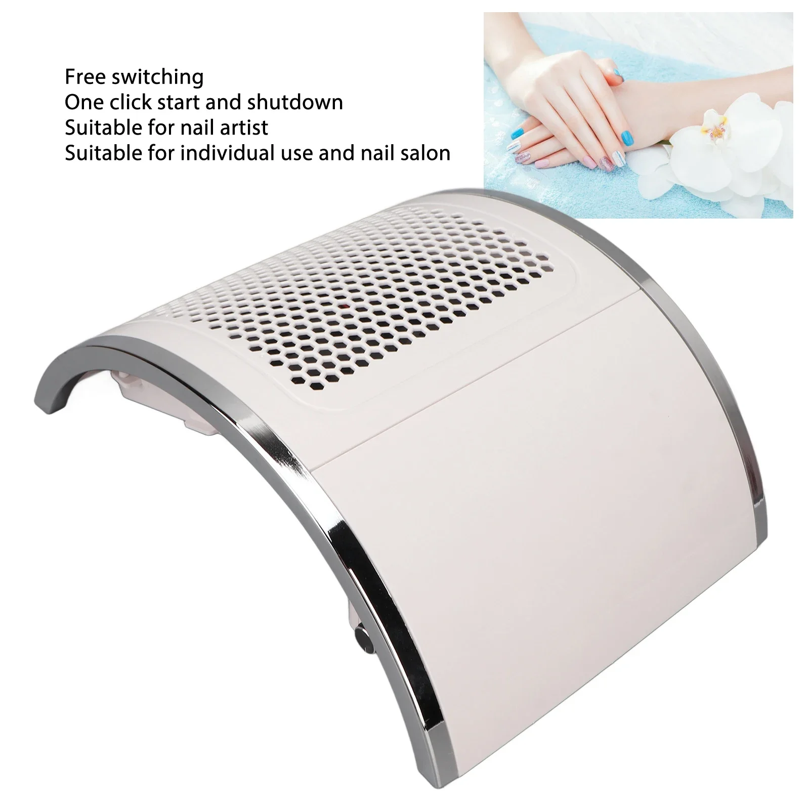 Nail Dust Suction Cleaner with 4 Fan Nail Dust Collector Machine 2 Dust Collecting Bag Nail Art Equipment For Manicure Machine