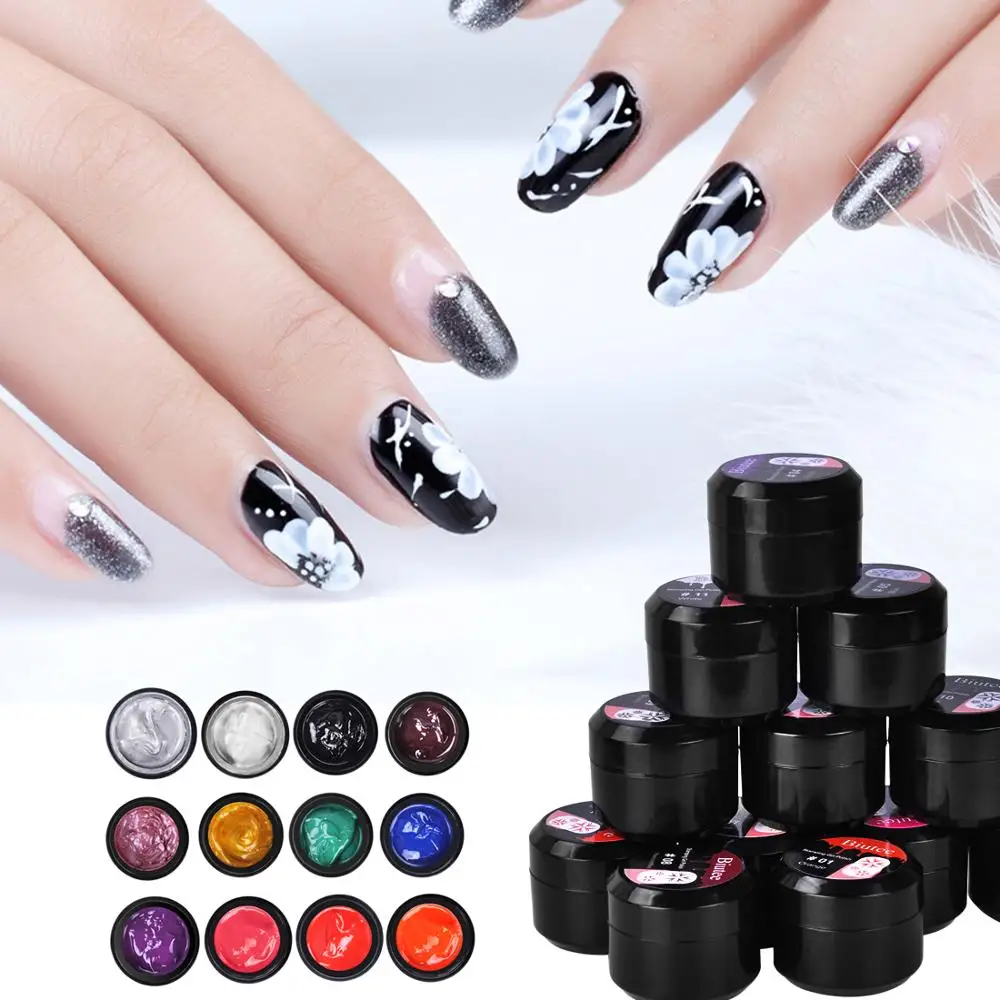 

Biutee 12 Colors Set 8ml Nail Stamping Gel Polish UV Light Cure Manicure Plate Print Gellak Soak Off BIUTEE Nai Gel Polish