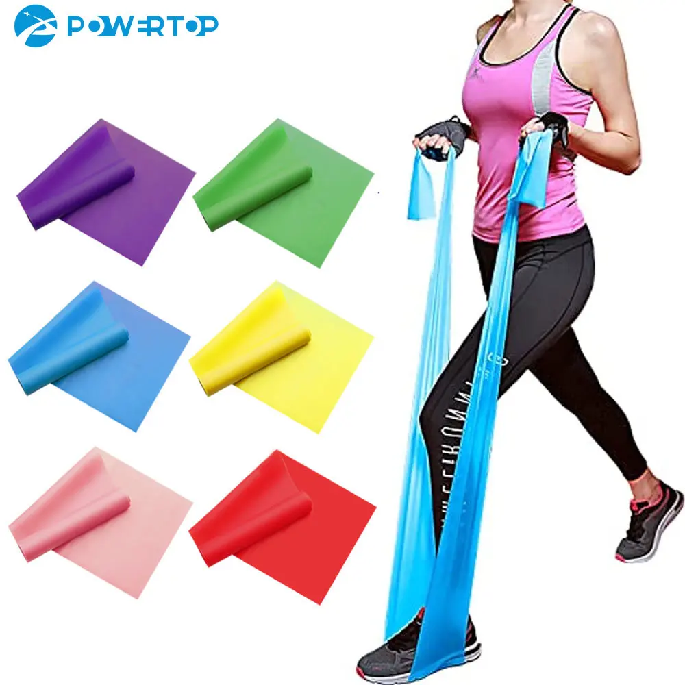 Yoga Pilates Resistance Band Long Training Stretch Bands for Physical Therapy Lower Body home Strength Elastic Exercise Bands