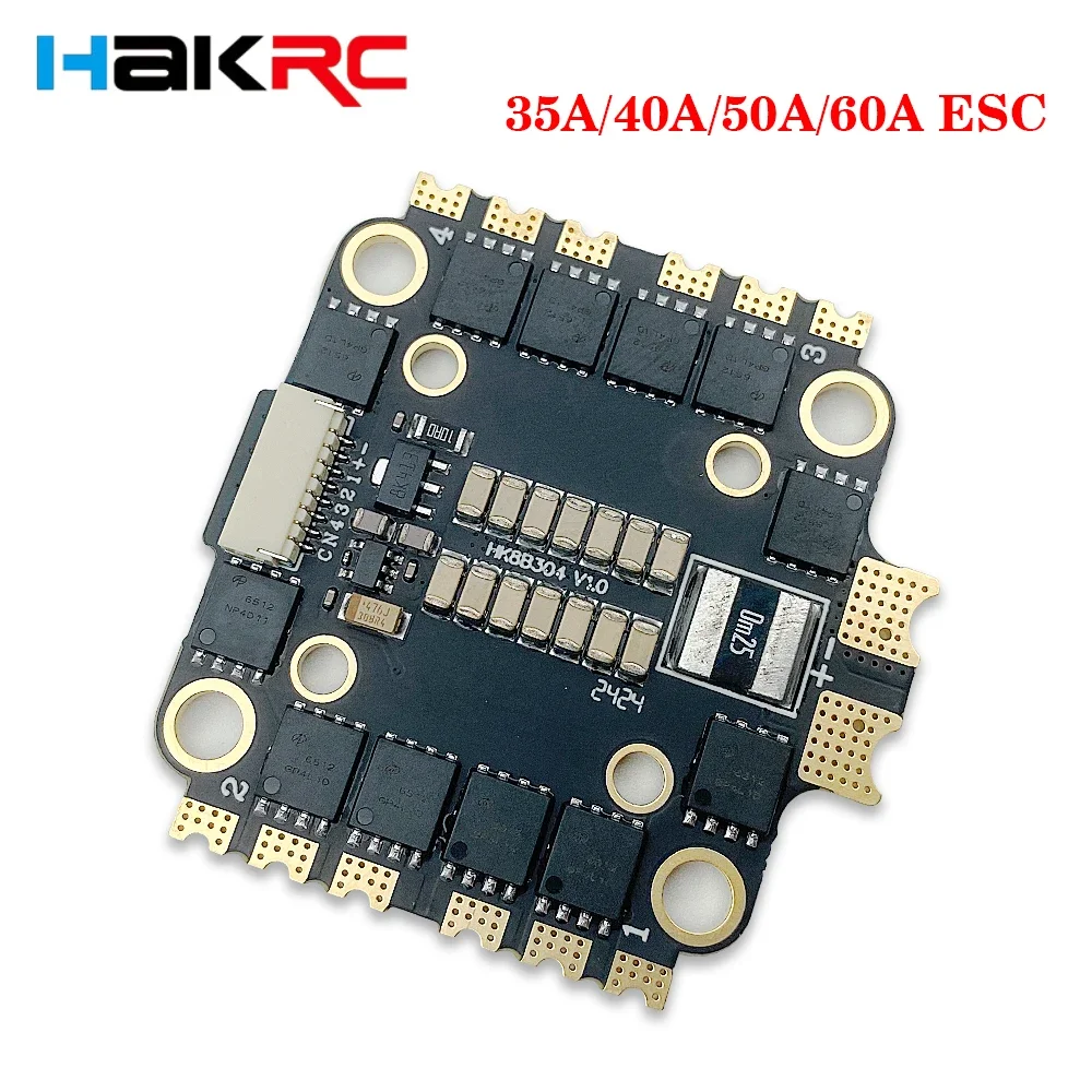 HAKRC 8BIT 35A/ 50A/ 32BIT 40A/ 60A BLHeli-32 4in1 ESC Speed Controller DShot150/300/600 PWM 2-6S for RC FPV Racing Drone