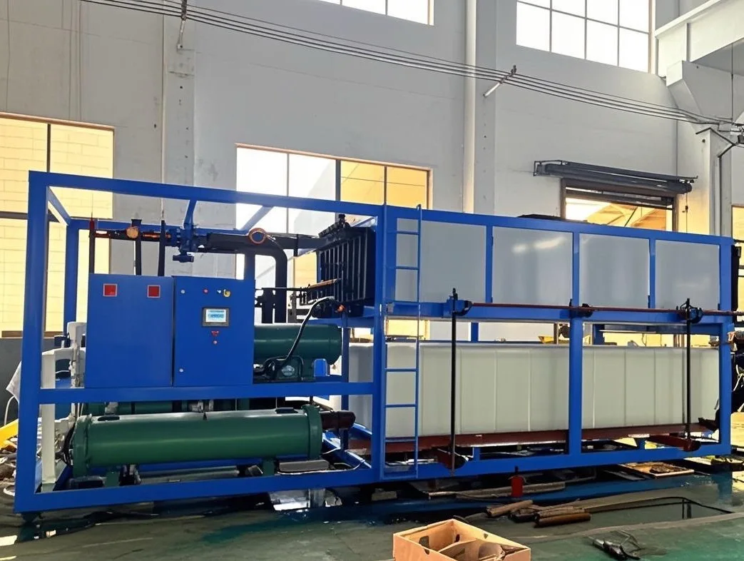 ICEMA Industrial Ice Block Maker Machine Large 1T~20T/24H Direct Cooling New 50kg Storage Compressor Motor Core Plant Selling