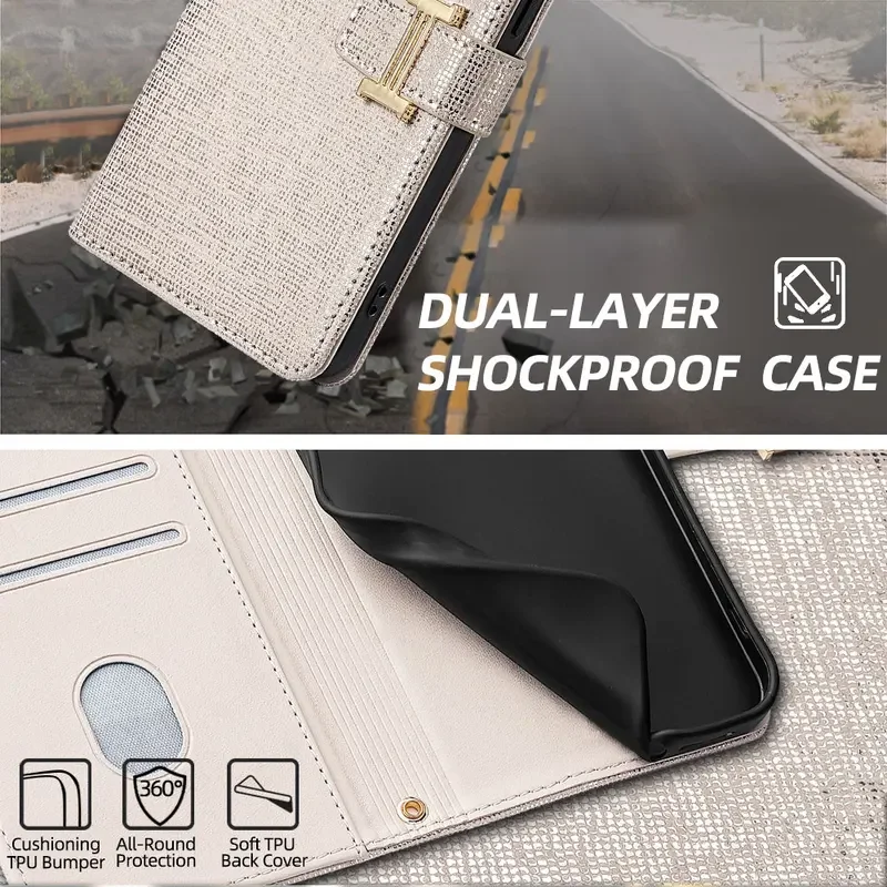 حافظة هاتف شعبية بلينغ الترتر حقيبة كروس قابلة للطي لهاتف موتورولا 50s X40 40 50 pro edge 50 Ultra 40 neo fusion محفظة مغناطيسية C #6