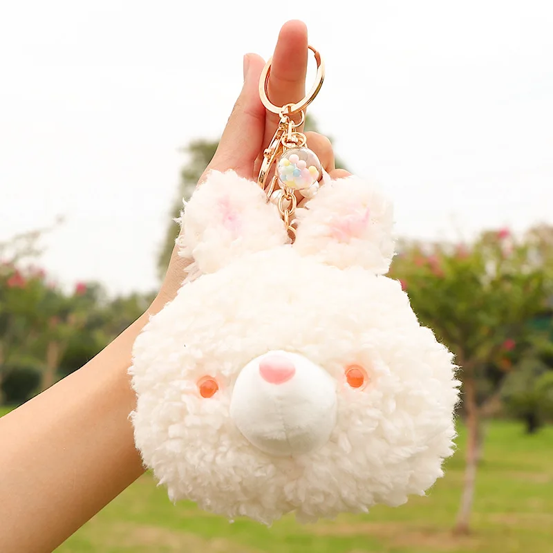 New bubble cute rabbit purse keychain pendant bag accessories cartoon soft decorate  plush toy birthday  gift