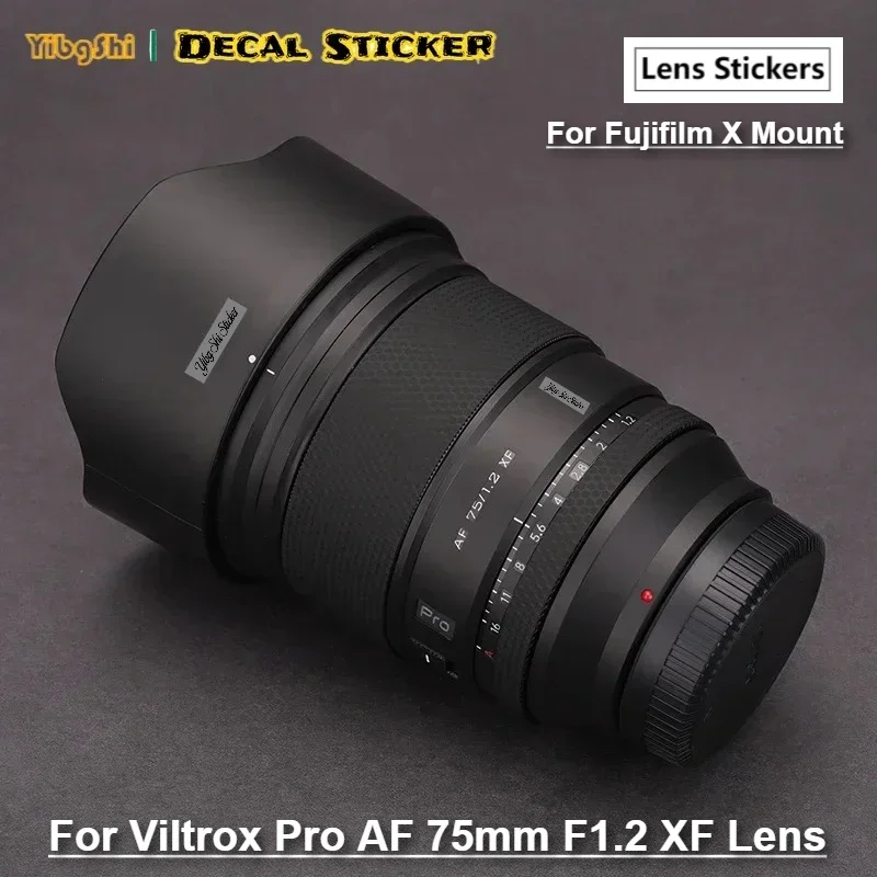 For Viltrox AF 75mm F1.2 Pro (For Fujifilm X Mount) Decal Skin Camera Lens Sticker Vinyl Wrap Film Coat AF75 75 1.2 F/1.2 XF