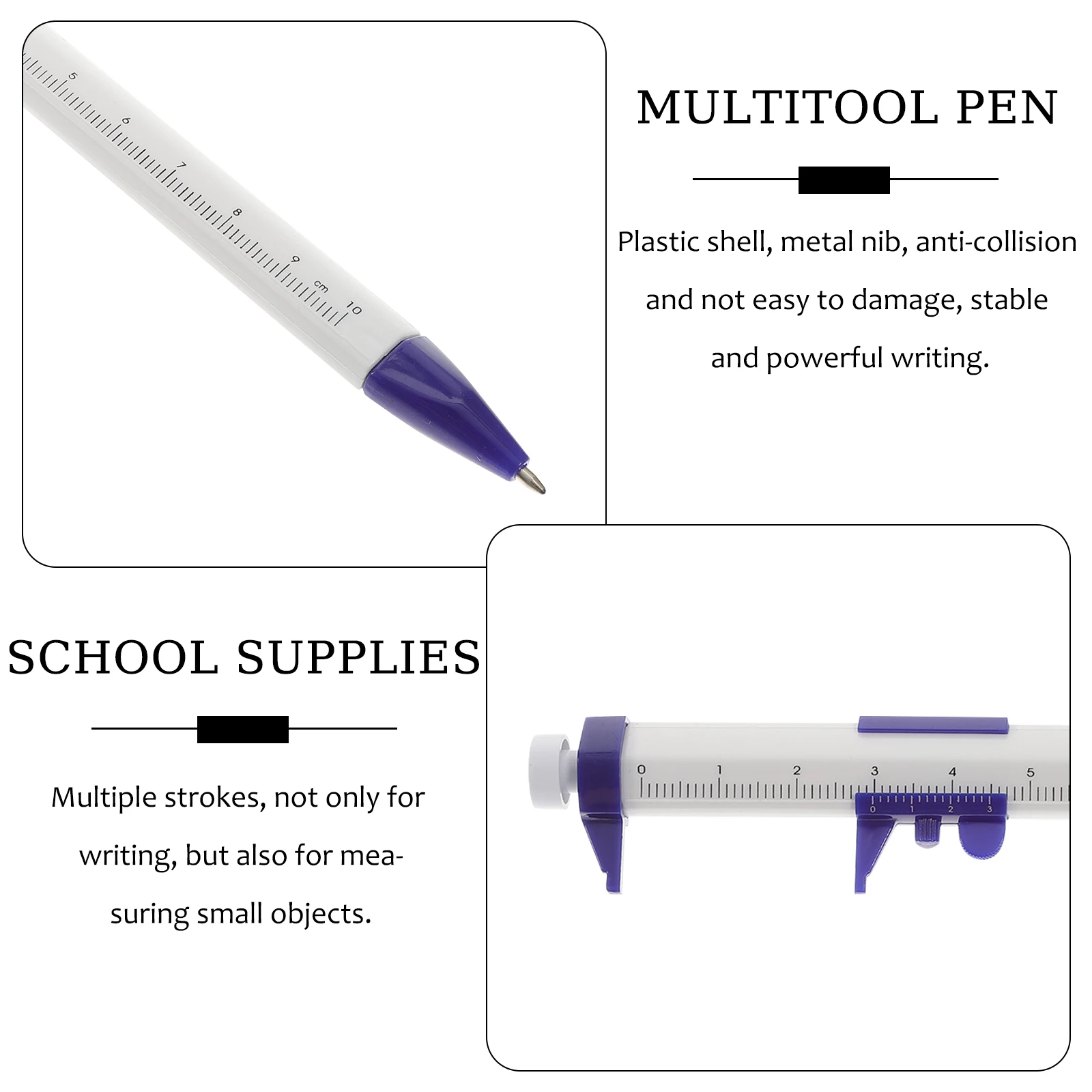 

8 Pcs Vernier Caliper Ballpoint Pen Ball- Supply Scale Pens Luxurious Multipurpose Scaled Student