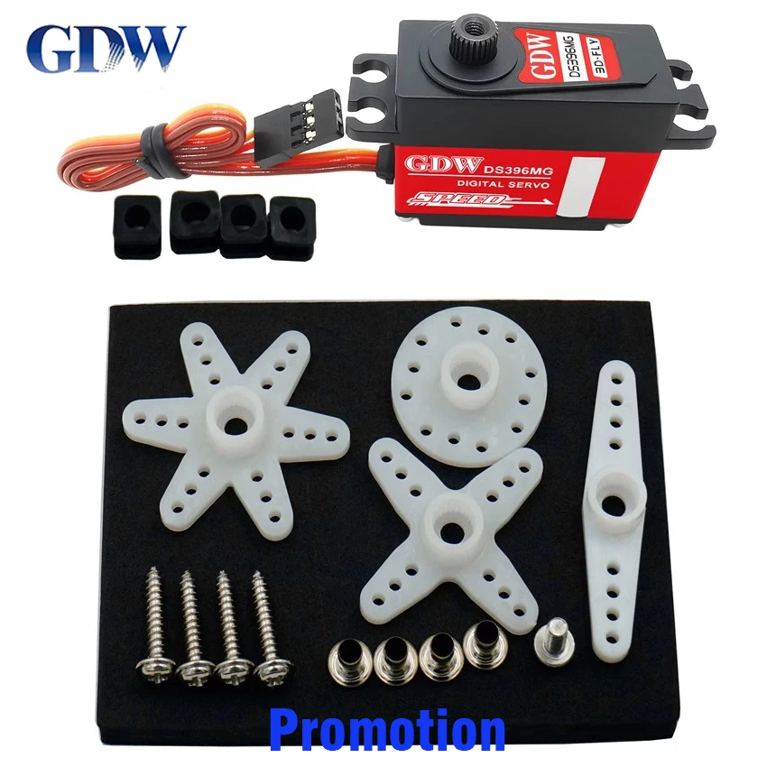 

GDW DS390MG DS396MG 12,9 кг 8,4 В Металлическая шестерня Микроцифровой сервопривод Высокоскоростной угол 120 для вертолета 450 с фиксированным крылом RC Робот-манипулятор