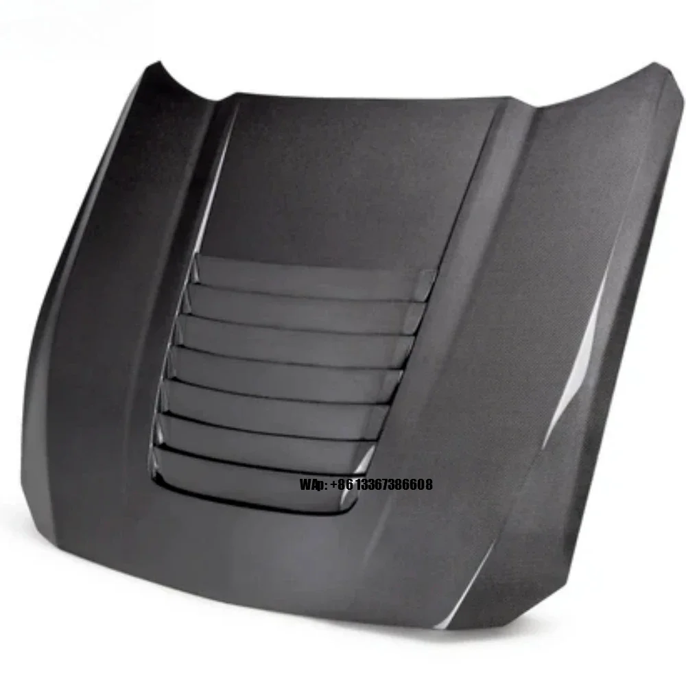 

For Mustang Matte Black Wet Carbon Fiber Bolt-On Hood and Bumper Bolts 2024 Lightweight High Quality AC Upgrade New Facelift
