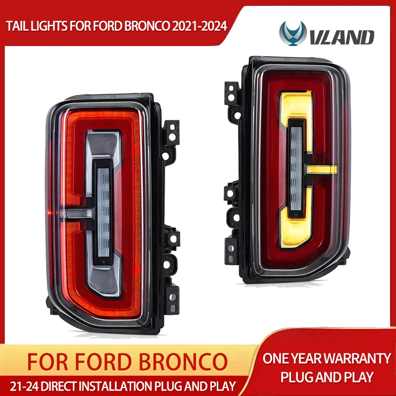 

21-24 Bronco Vland Full LED Tail Lights With Dynamic Welcome Lighting