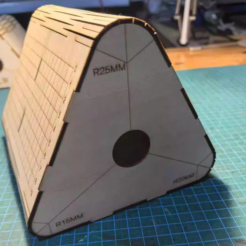 Multi-horn Wallet and Journal Cover Bending Tool (R15/R20/R25) - Leather Craft Triangle Bending Templates