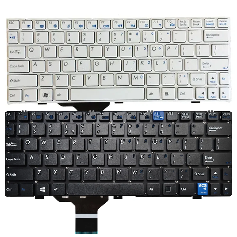 

New US keyboard for CLEVO M1110 M11X M1100 M1110Q M1111 W110ER M1115 white/black English laptop keyboard with frame