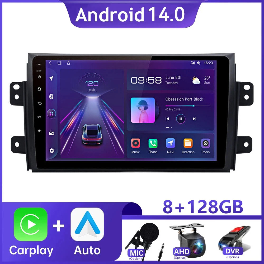 

Android 14 Car Radio for Suzuki SX4 2006 2007 - 2013 Multimedia Player Navigation 2Din Wireless Carplay Stereo Head Unit DSP RDS