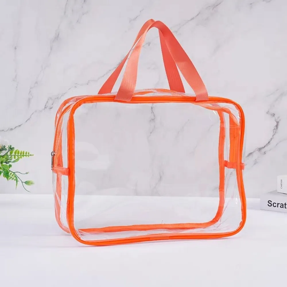 Transparent Travel Toiletry Bag Large Capacity Waterproof Makeup Bag Thickened PVC Zipper Cosmetic Bag Suitable For Men Women