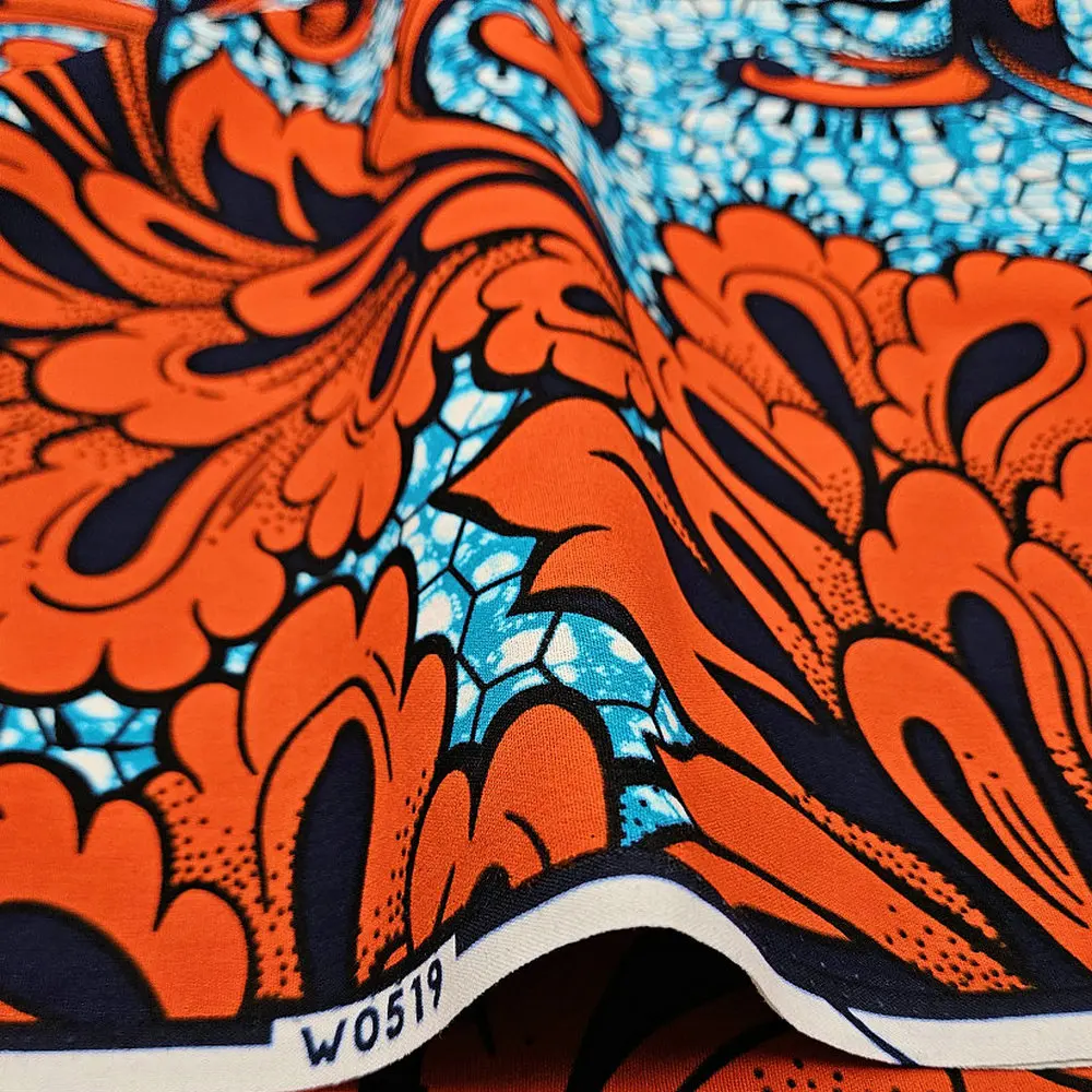 Beliebter 100% Baumwoll-Wachsdruckstoff, echter Holland-Wachsdruckstoff in 6 Yards, zum Nähen von Kleidern, Hemden und Oberteilen. – Detail 8