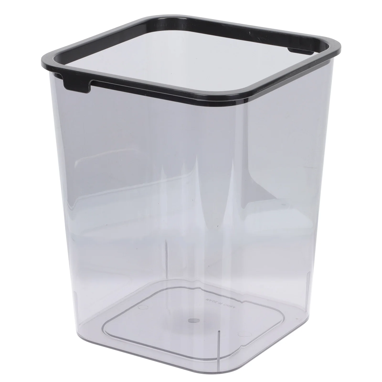 

Transparent Trash Can Square Waste Bin Plastic Garbage Container Clear Wastebasket Modern Design Thickened Base Bathroom Bedroom
