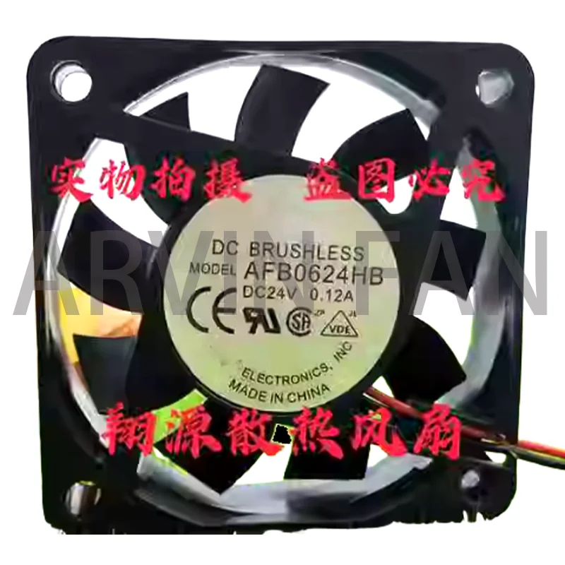 

AFB0624HB 6015 24V 0.12A 6CM Industrial Control Frequency Converter Cooling Fan