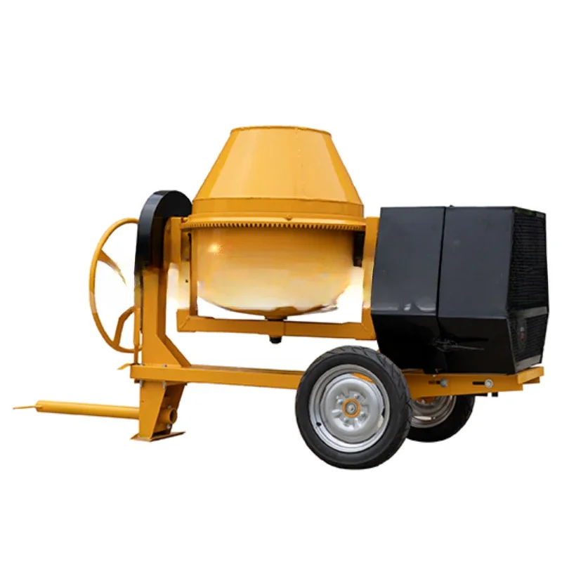 Steel Vertical Diesel Engine Gasoline 400 Liter Concrete Mixer In Wheelbarrow