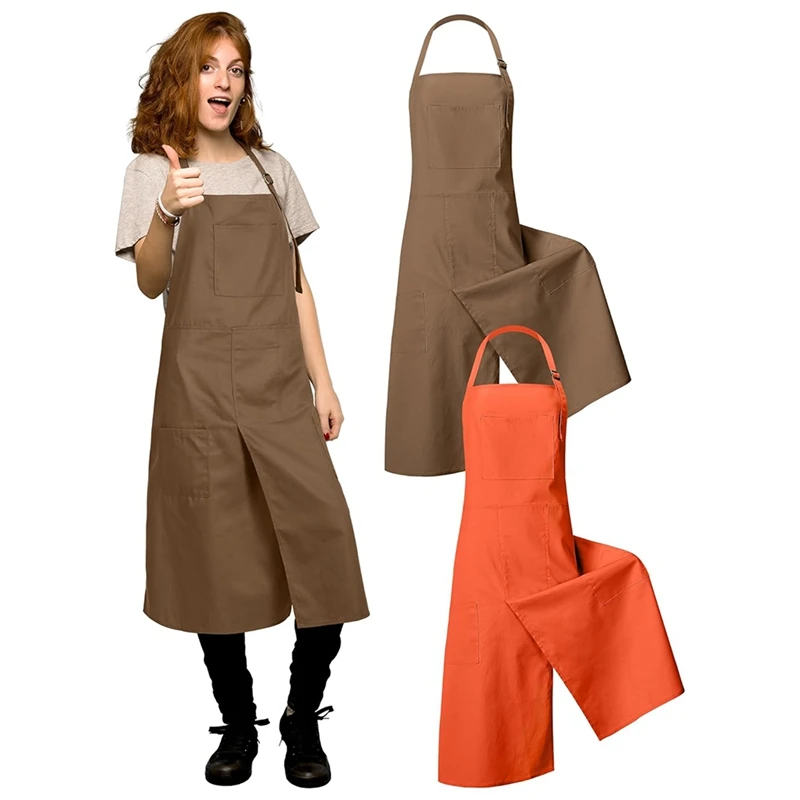 2 Pcs Pottery Split Leg Aprons Ceramics Aprons Split Leg Long Pottery Aprons For Women Men DIY Ceramic Pottery Art