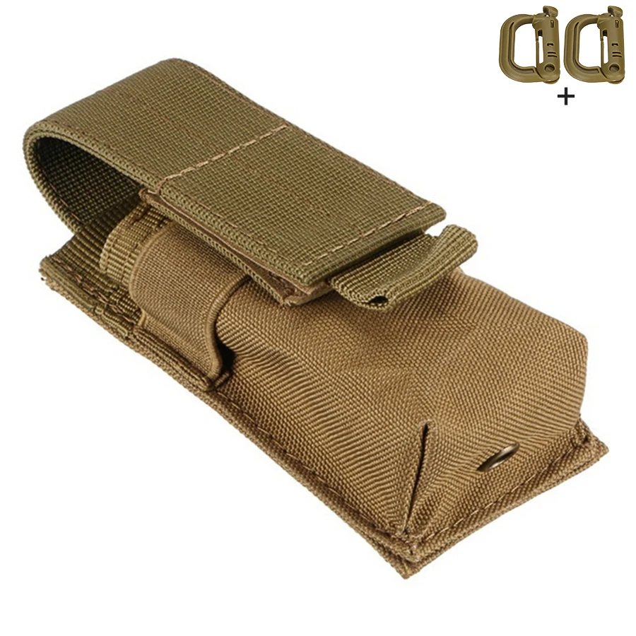 Portable Outdoor Tool Pouch Multi-Functional Nylon Storage Bag Mountable Flashlight Small Tool Holder
