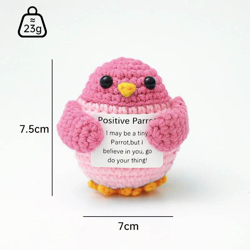 Gehäkelte Tierfiguren zur Emotionalen Unterstützung, Lustige Geschenke für Freunde, Tisch- und Bücherregal-Dekoration – Detail 8
