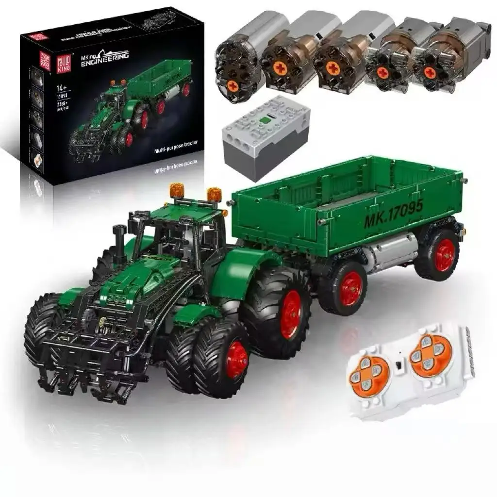 Mould King 17095 Engineering Vehicle Multi-Purpose Farm Tractor Building Blocks Christmas Gift Creative Toys Education Brick