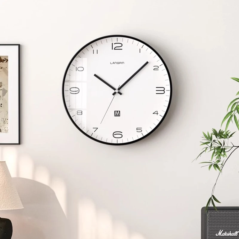 

Кварцевые настенные часы Интерьерные бесшумные настенные часы Современные часы для гостиной Минималистичные стильные бесшумные часы Украшения комнаты
