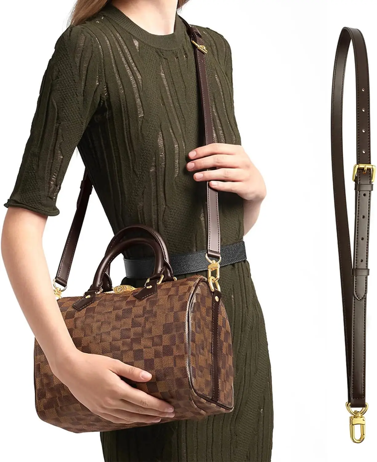 

Leather Replacement Adjustable Shoulder Strap for L V Handbag Replacement Bag Strap