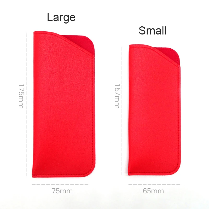 Soft PU Leather Portable Glasses Bag Solid Color Sunglasses Box Eyeglasses Storage Pouch Eyewear Protector Case Drawstring Bags