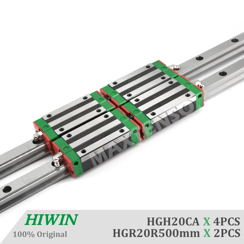 HIWIN HGR20CA 500mm HGR20 Linear Guide Rail Narrow Type Blocks Carriage Linear Guideways CNC parts with High Quality Machine