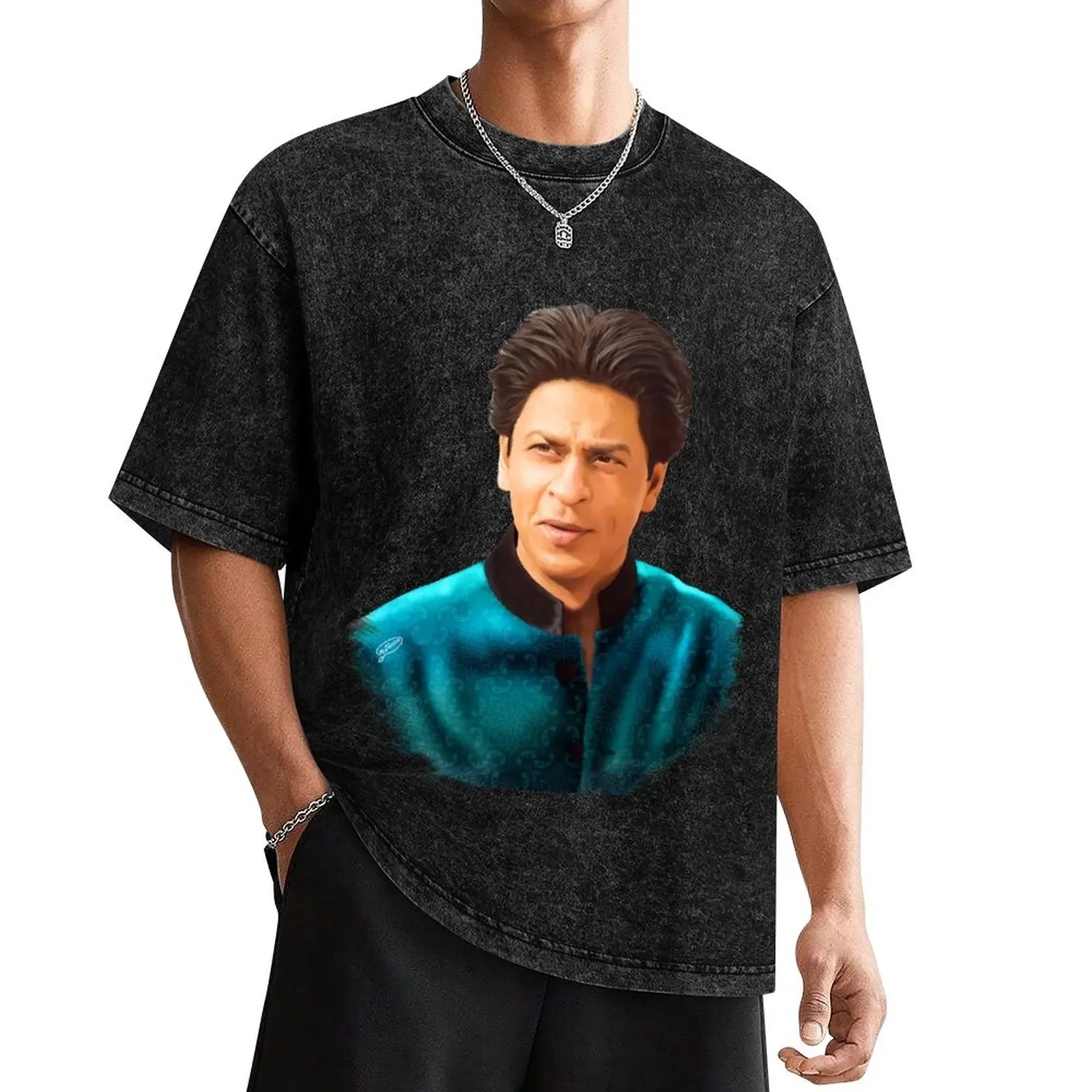 

Shah Rukh Khan Digital Painting T-Shirt anime tshirt quick drying plus size men clothing