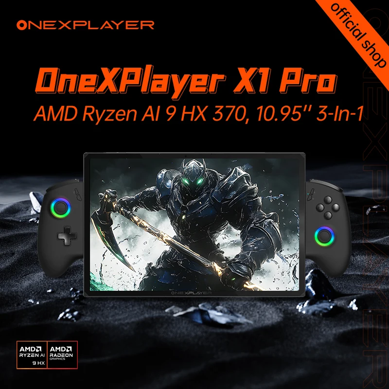 New  OneXPlayer X1 Pro Onexconsole 10.95 Inch AMD Ryzen™ AI 9 HX 370 Qculink Laptop  Replaceble D-PAD Gaming pc Laptop