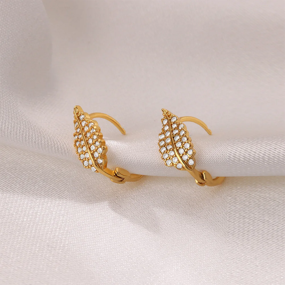 Luxury Heart Key Dangle Earrings for Women Gold Color Stainless Steel Earrings Female Bling Zircon Drop Ear Jewelry aretes mujer