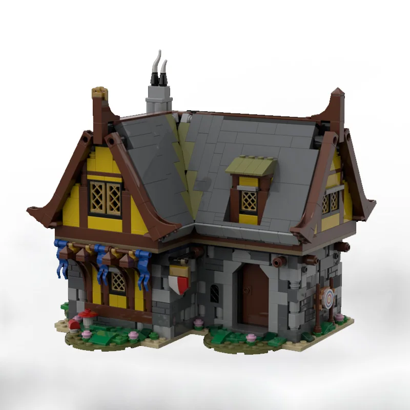 Juguete de bloques de construcción MOC, modelo de escena de calle Medieval, conjunto de juguetes de montaje creativo, regalo de vacaciones adecuado para todas las entuasias de arquitectura