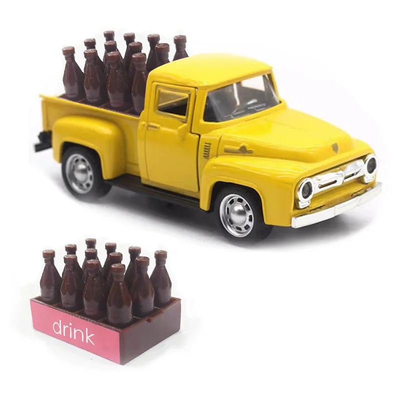 يموت الصب اللعب الرجعية بيك اب سبيكة خمر سيارة نموذج بيك اب سلسلة لعب الأولاد جمع اللعب