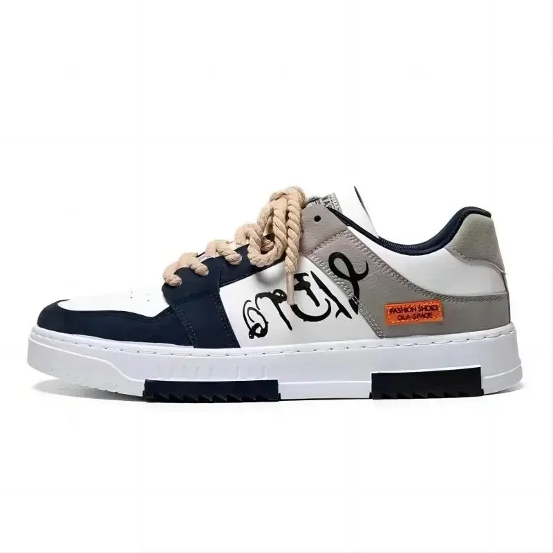 

New Men's Shoes Spring and Summer 2025 New Wave Flower Shoe Men's Tide Shoes Men's Leather Sports Casual Breathable Board Shoes