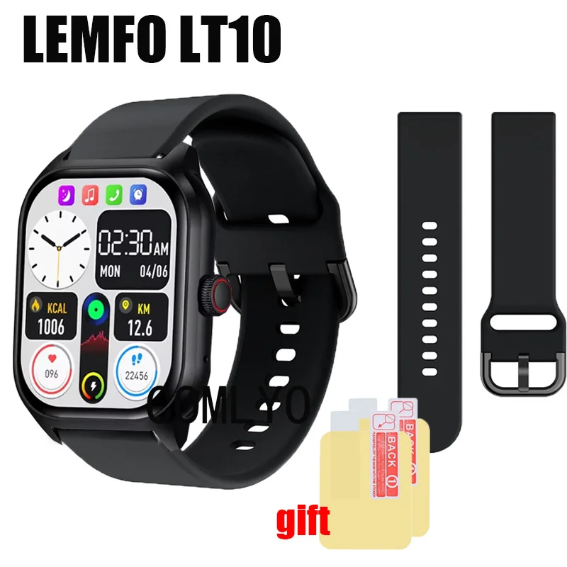 For LEMFO LT10 Strap Smart watch Women men Silicone Band soft Sports Bracelet Screen protector film