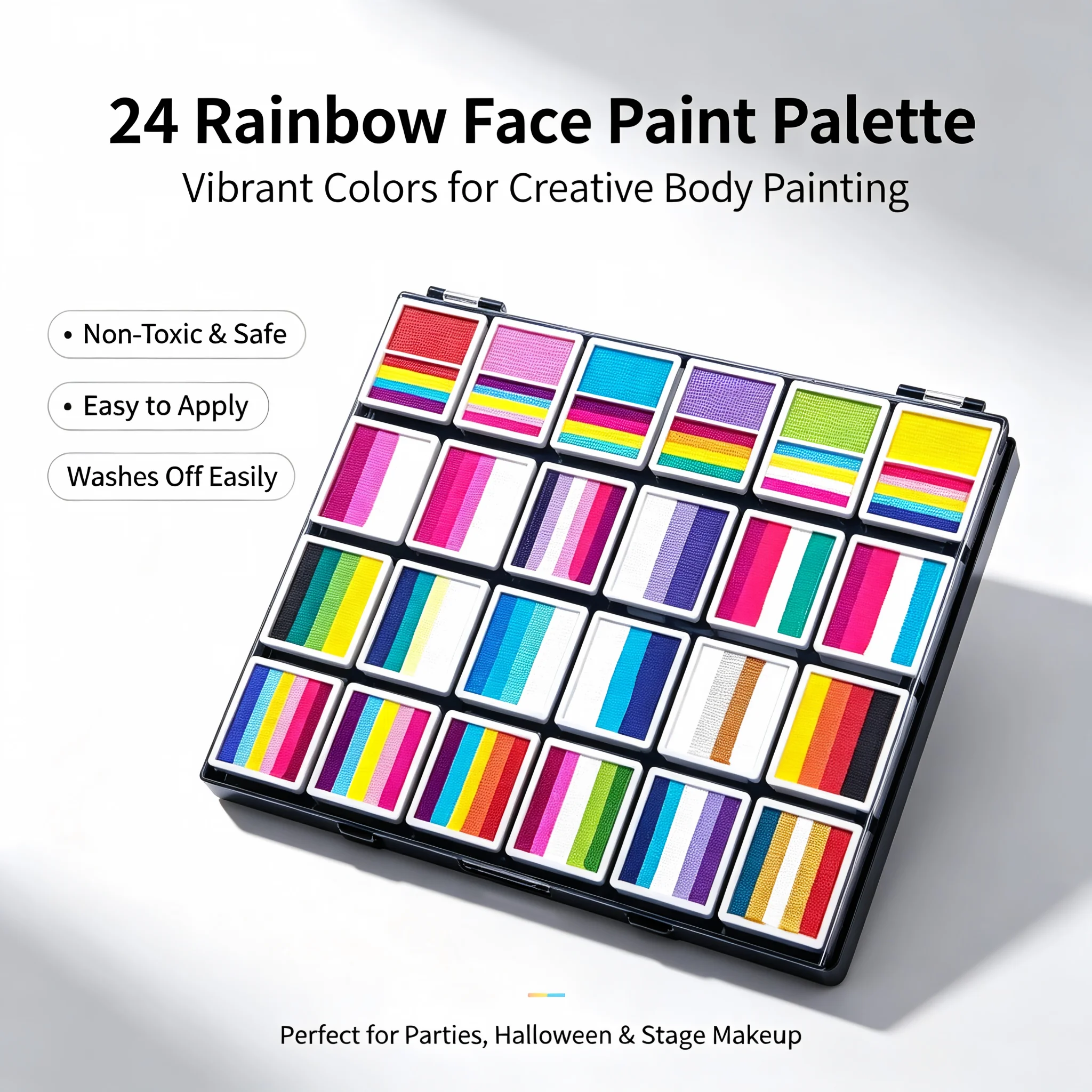 24-colors-split-rainbow-face-painting-kit-water-based-two-tone-strip-body-paint-palette-professional-diy-stage-face-makeup-set