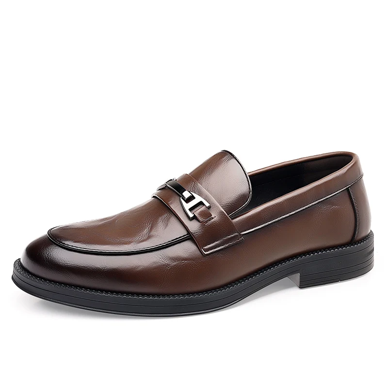 

New large size men's business leather shoes low heel thick comfortable men's leather shoes professional men's sneakers loafers