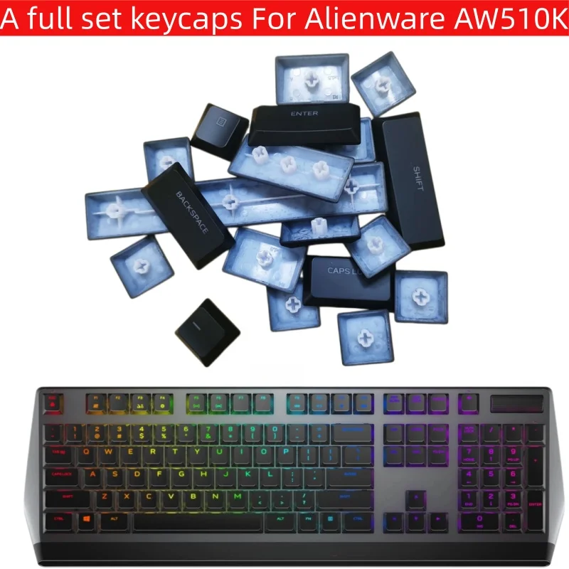 A full set Replacement keycaps for Dell Alienware AW Pro AW510K aw410K AW420K aw920k Multiple keycaps