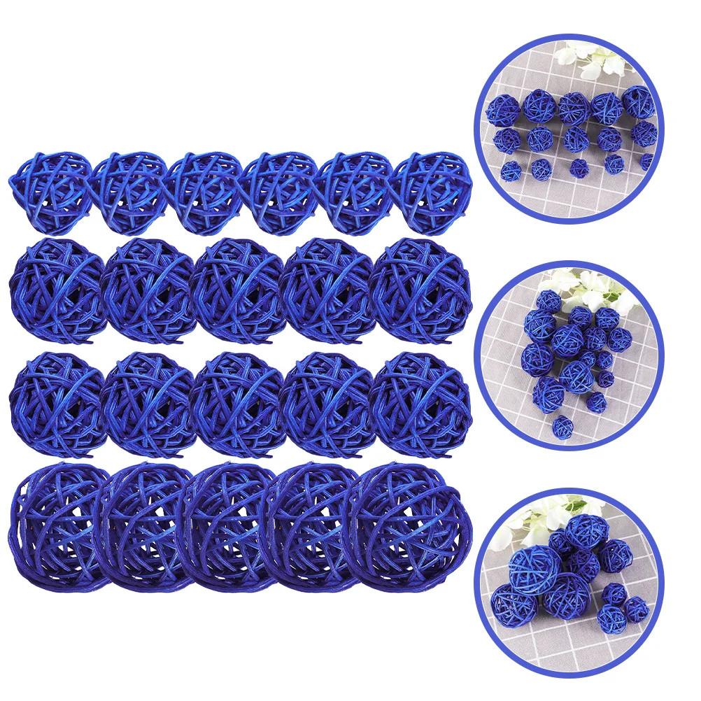 

30Pcs Rattan Ball Hanging Decor Natural Vase Filler for Home Wedding Christmas Party Centerpiece Bowl Fillers Holiday DIY