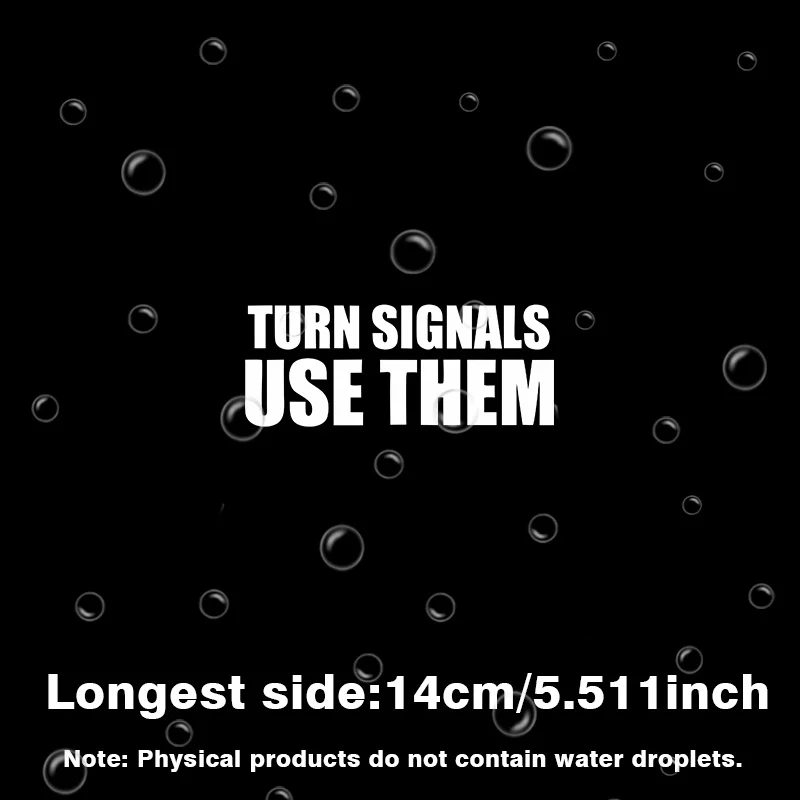 2pcs/set 2D Flat Turn Signals Use Them Vinyl Sticker, Waterproof UV Resistant, for Car Window Laptop Luggage Decor, Holiday Gift