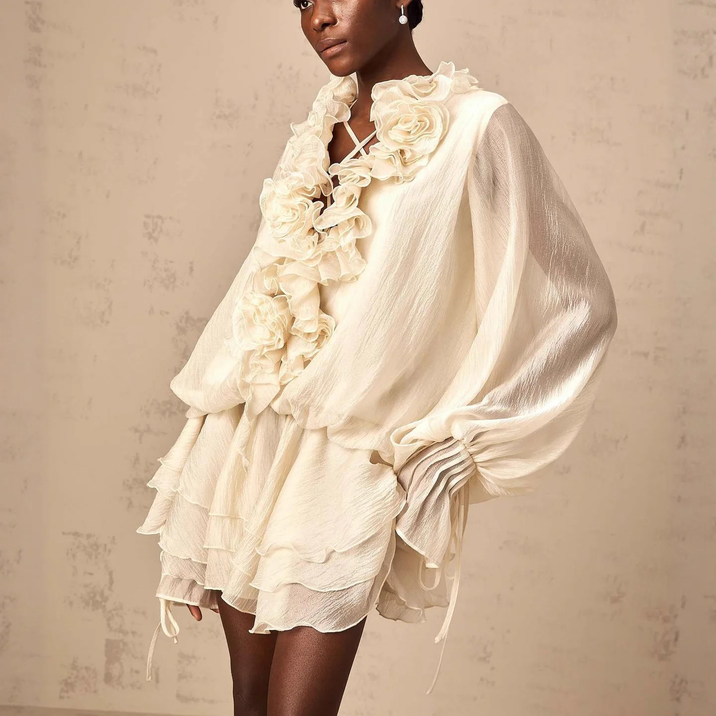 مزاجه أنيقة المرأة الفرنسية فساتين صغيرة ثلاثية الأبعاد زهرة الدانتيل متابعة فانوس كم فستان الأميرة مأدبة فساتين قصيرة