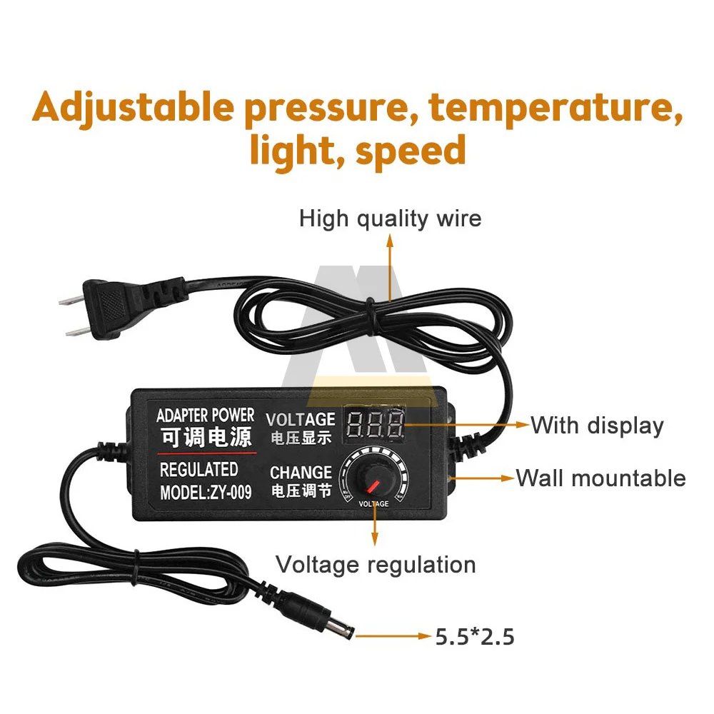 Adattatore di alimentazione a tensione regolabile da AC100-220V a DC3-24V/DC3-12V/DC9-24V con Display digitale adattatore di tensione da 2A 3A 5A da