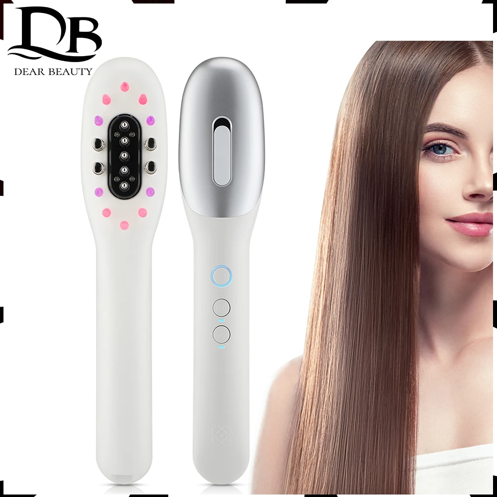 Hair Growth Comb Massage Scalp Medicinal Red Blue Laser Wave Vibration Stabilize Roots Anti-Hair Loss Repair Follicles