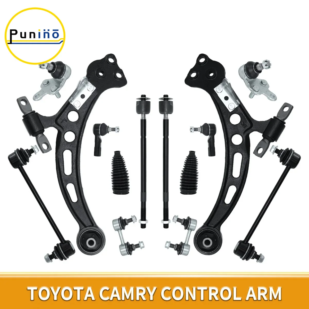 

Punino 14pcs Front Lower Control Arm Ball Joints Sway Bar Kits for Toyota Camry Avalon Lexus ES300 1992 1993 1994 1995 1996