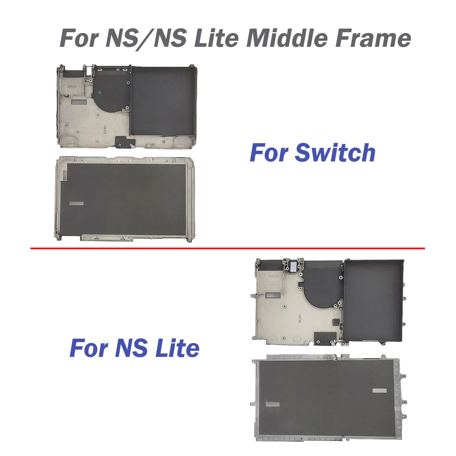 

Game Console Replacement Parts Front Middle Frame for Nintend Switch/NS Lite Metal Cover Battery Holder Heat Dissipation Shell