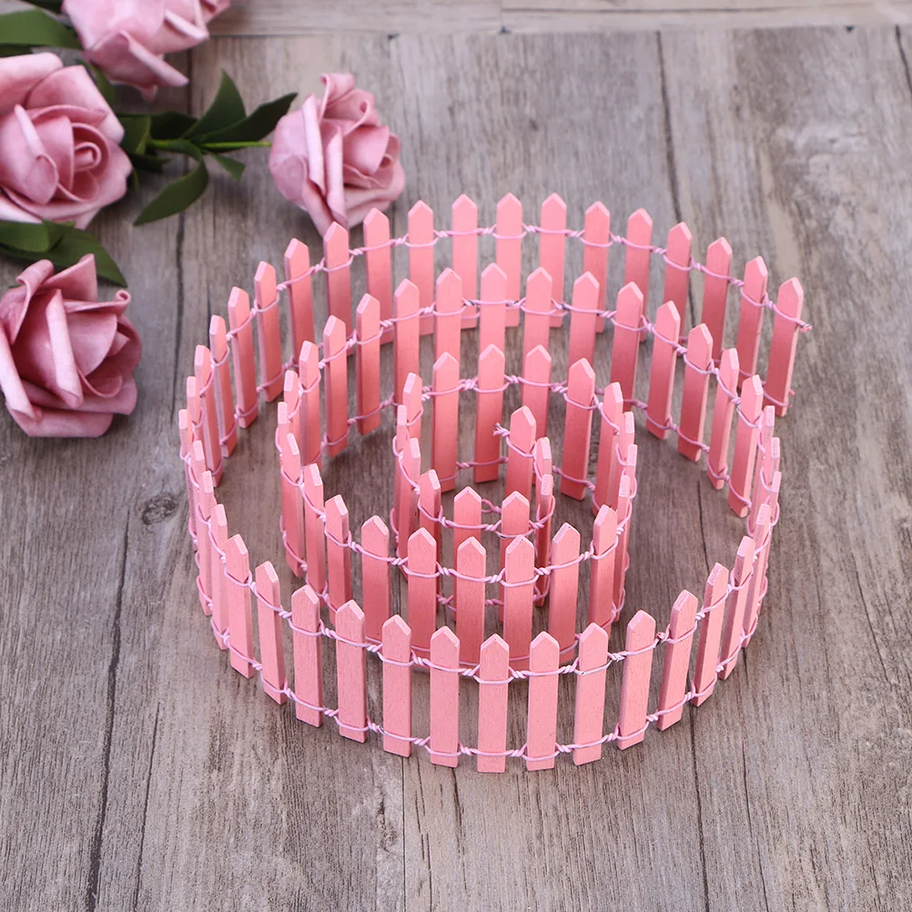 

2pcs Mini Fence Garden Border Wood Iron Material Durable Flexible Handmade DIY Model Fairy Garden Miniature Potted Landscape