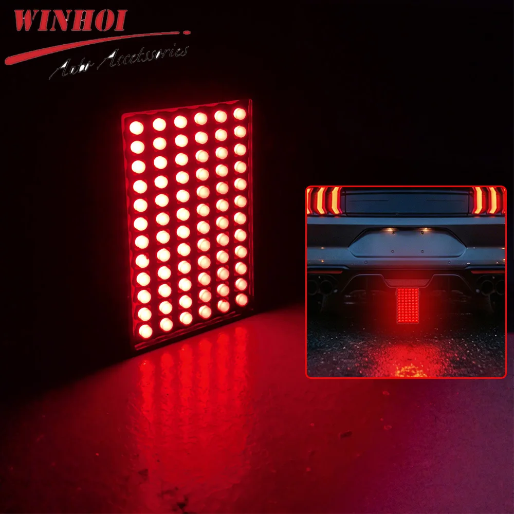 

Brake Light Formula 1 Led Rear Stop Lights Auto Tail 3rd Stop Lamp Rectangle F1 Led Car Lights with Flashing Warning Signal